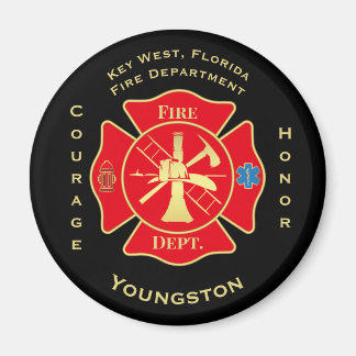 Fire Department Emblem Courage Honor Design Magnet