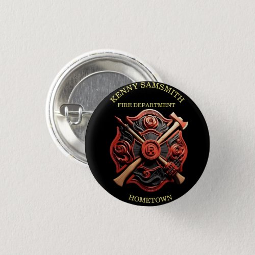 Fire Department Emblem of courage and dedication Button