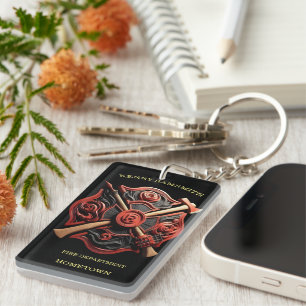 Fire Department Emblem of courage and dedication Keychain