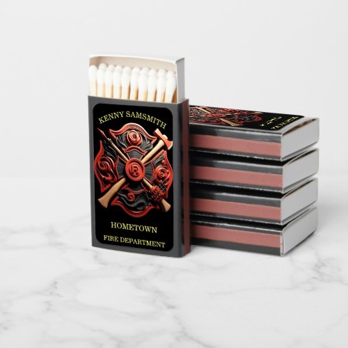 Fire Department Emblem of courage and dedication Matchboxes