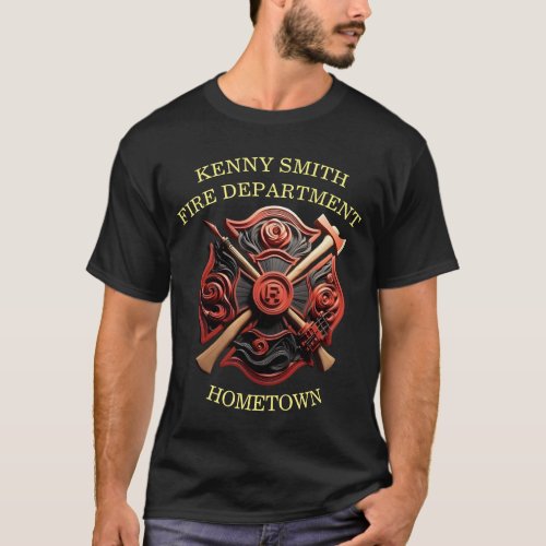 Fire Department Emblem of courage and dedication T_Shirt