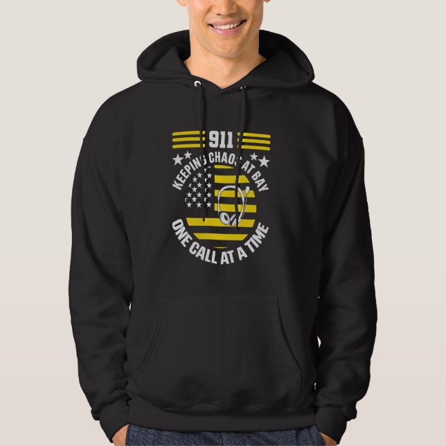 Fire Department Emergency Operator Dad Dispatcher  Hoodie (Front)