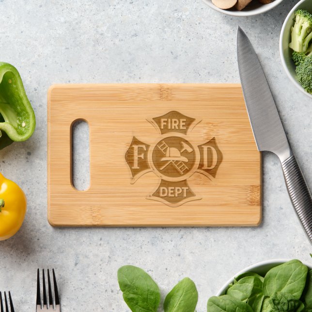 Fire Department Engraved Cutting Board (Kitchen Counter)