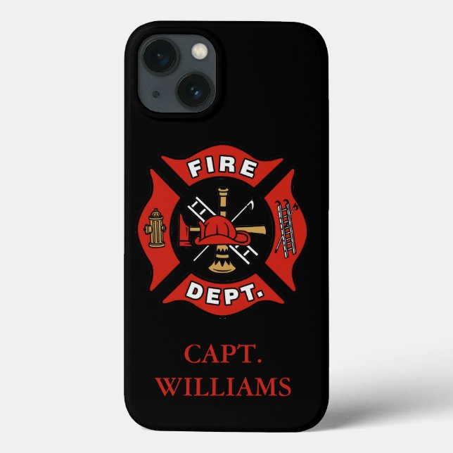 Fire Department Fire Fighter Customized Name Case-Mate iPhone Case (Back)