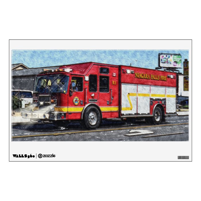 Fire Department Fire Truck Window Decal Wall Graphic