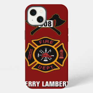 Fire Department Firefighter Badge Name Template iPhone 13 Case