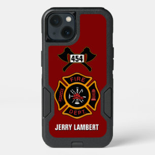 Fire Department Firefighter Badge Name Template iPhone 13 Case