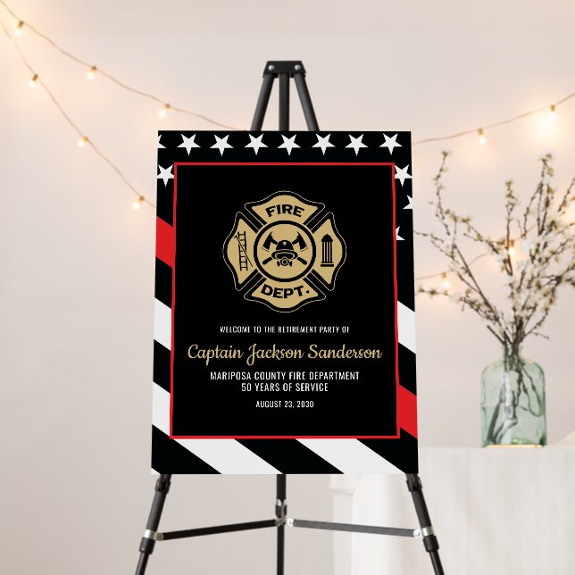 Fire Department Firefighter Retirement Welcome Foam Board (In Situ (Stand))