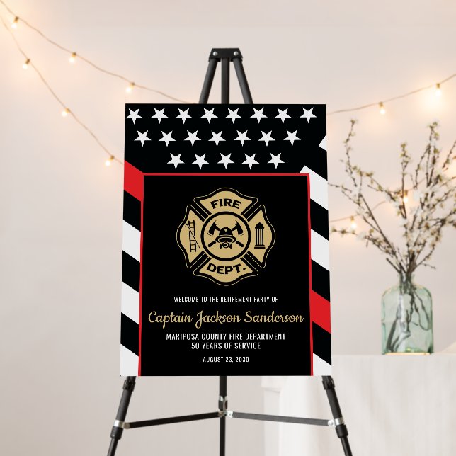 Fire Department Firefighter Retirement Welcome Foam Board (In Situ (Stand))