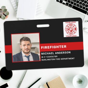 Fire Department Fireman ID Photo Firefighter ID Badge