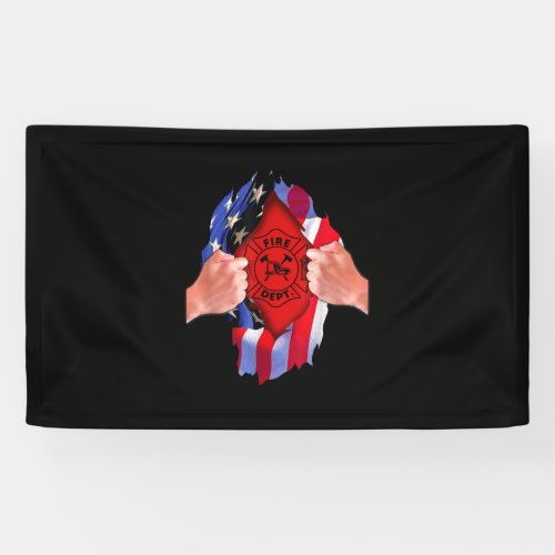 Fire Department Flag Firefighter Thin Red Line Banner