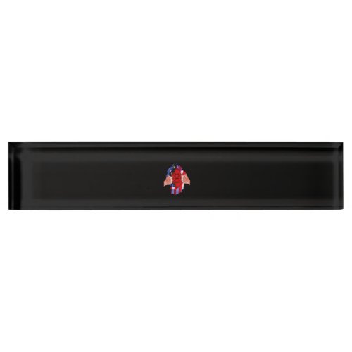 Fire Department Flag Firefighter Thin Red Line Desk Name Plate