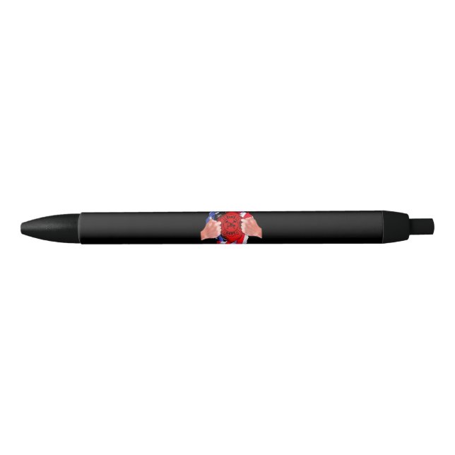 Fire Department Flag Firefighter Thin Red Line Pen (Front)