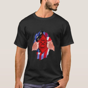 Fire Department Flag Firefighter Thin Red Line T-Shirt