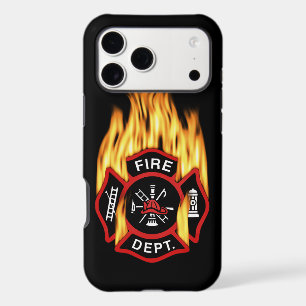Fire Department Flaming Badge iPhone 17 Pro Max Case