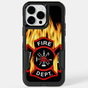 Fire Department Flaming Badge OtterBox iPhone 14 Pro Max Case