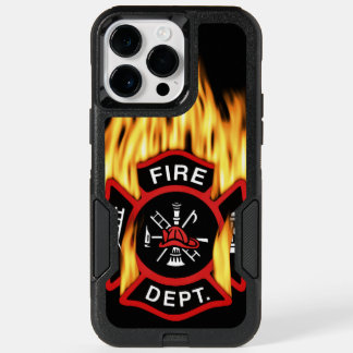 Fire Department Flaming Badge OtterBox iPhone 14 Pro Max Case