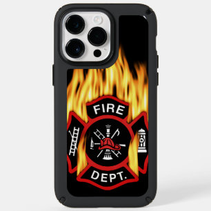 Fire Department Flaming Badge Speck iPhone 14 Pro Max Case