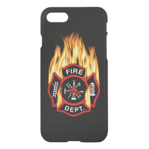 Fire Department Flaming Badge iPhone SE/8/7 Case