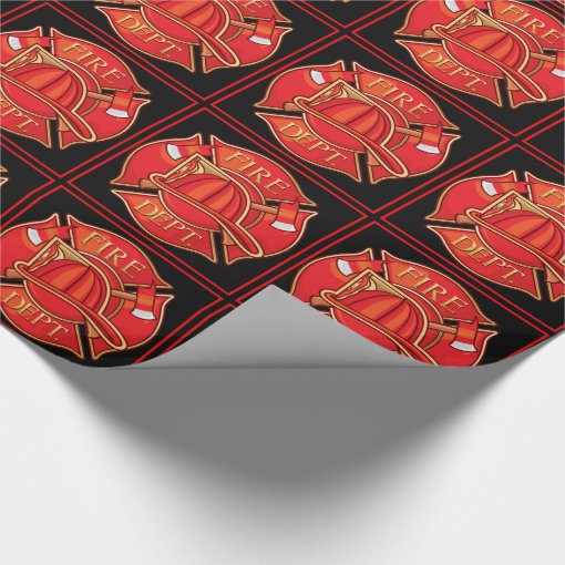Fire Department Gift Wrap SRF Zazzle