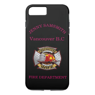 Fire Department Gold And Silver Wife Badge iPhone 8 Plus/7 Plus Case