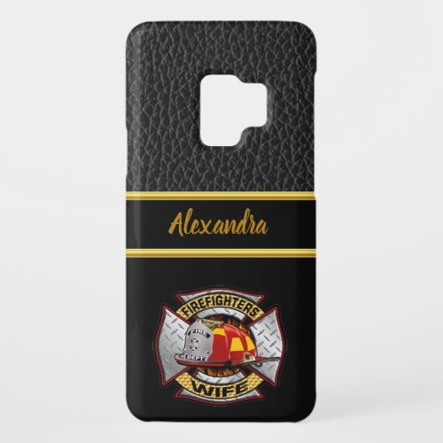 Fire Department Gold And Silver Wife Badge Case_Mate Samsung Galaxy S9 Case