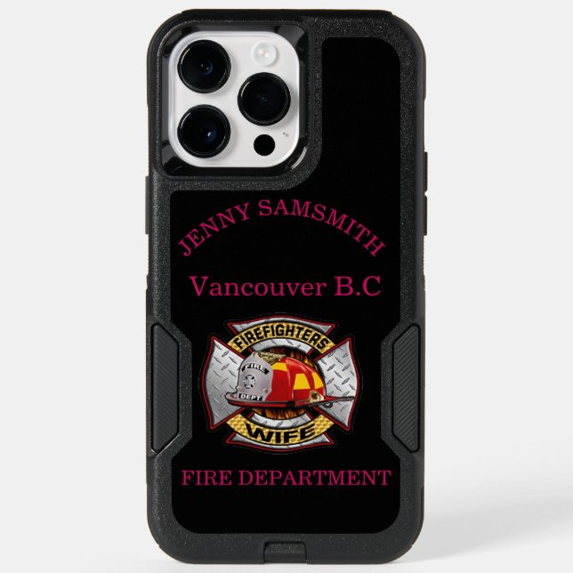 Fire Department Gold And Silver Wife Badge  Otterbox iPhone Case (Back)