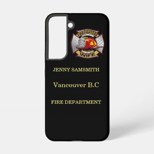 Fire Department Gold And Silver Wife Badge  Samsung Galaxy S22 Case