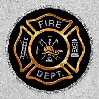 Fire Department Gold Maltese Cross Patch