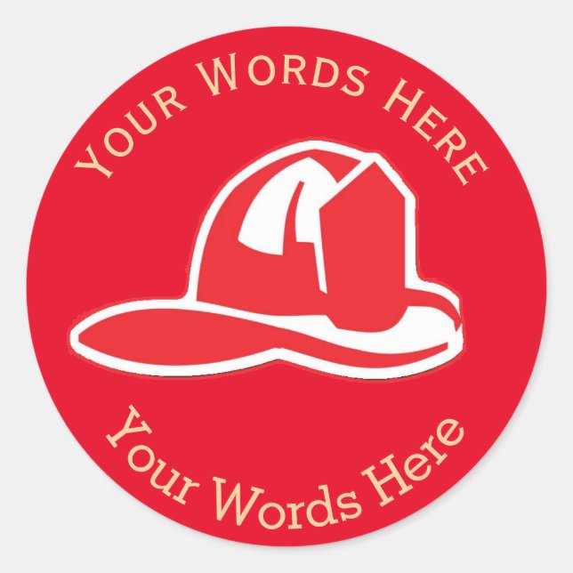 Fire Department Helmut Custom Round Sticker (Front)