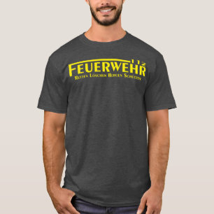 Fire department lettering in yellow  T-Shirt
