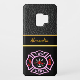 Fire Department logo Black And Pink Badge Case-Mate Samsung Galaxy S9 Case