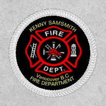 Fire Department logo Black And Red Badge1