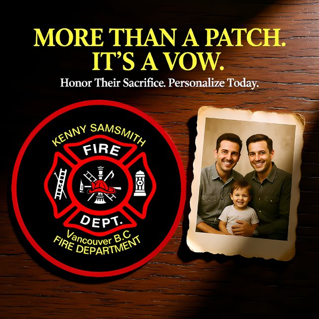 Fire Department logo Black And Red Badge1r Patch (Creator Uploaded)