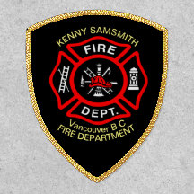 Fire Department logo Black And Red Badge2