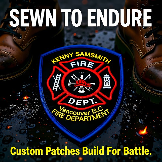 Fire Department logo Black And Red Badge2bb Patch (Creator Uploaded)