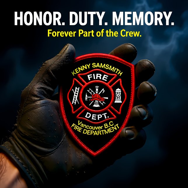 Fire Department logo Black And Red Badge2r Patch (Creator Uploaded)