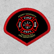 Fire Department logo Black And Red Badge3