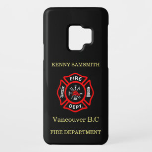 Fire Department logo Black And Red Badge Case-Mate Samsung Galaxy S9 Case