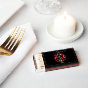 Fire Department logo Black And Red Badge Matchboxes
