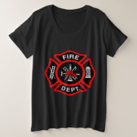 Fire Department logo Black And Red Badge