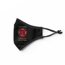 Fire Department logo Black And Red Badge  Premium Face Mask