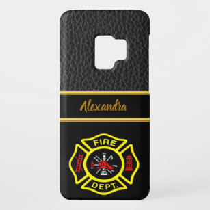 Fire Department logo Black And Yellow Badge Case-Mate Samsung Galaxy S9 Case