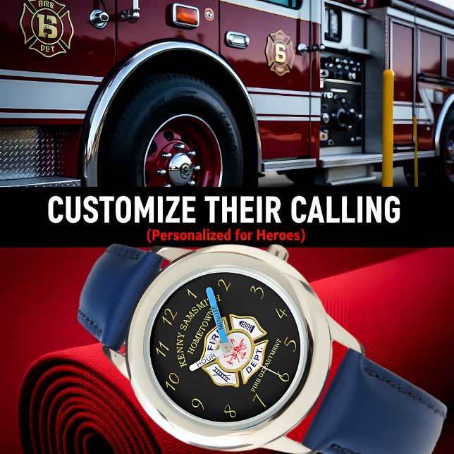 Fire Department logo Blue And White Badge Watch (Creator Uploaded)