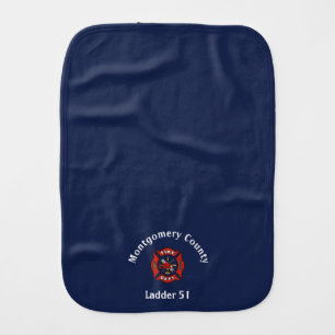 Fire Department Logo Custom  Baby Burp Cloth