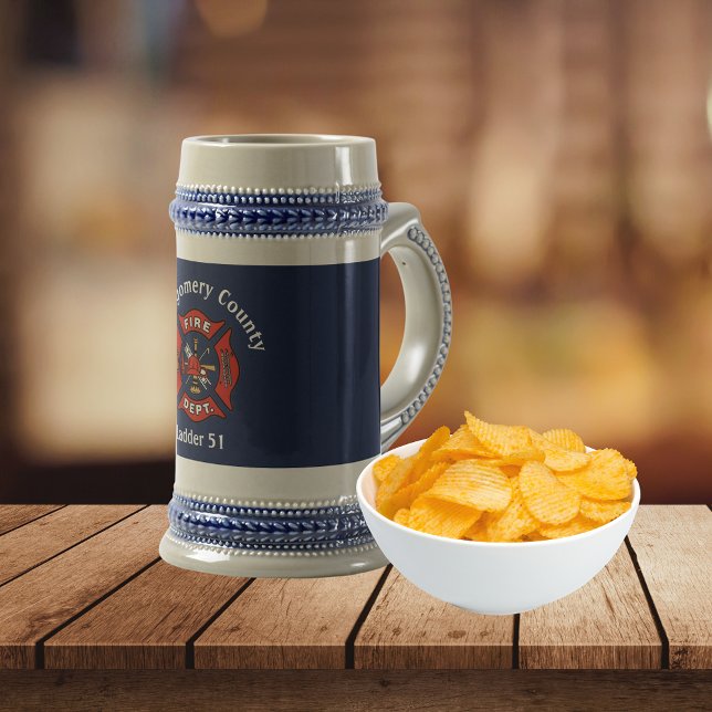 Fire Department Logo Custom  Beer Stein (Creator Uploaded)