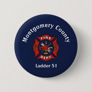 Fire Department Logo Custom Button