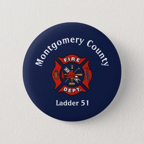 Fire Department Logo Custom   Button