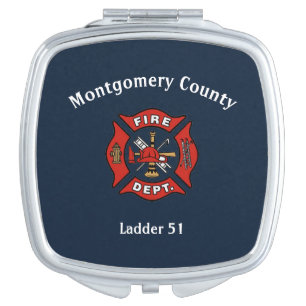 Fire Department Logo Custom  Compact Mirror