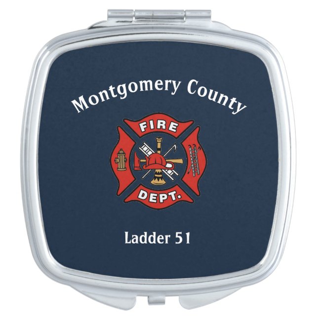 Fire Department Logo Custom  Compact Mirror (Front)